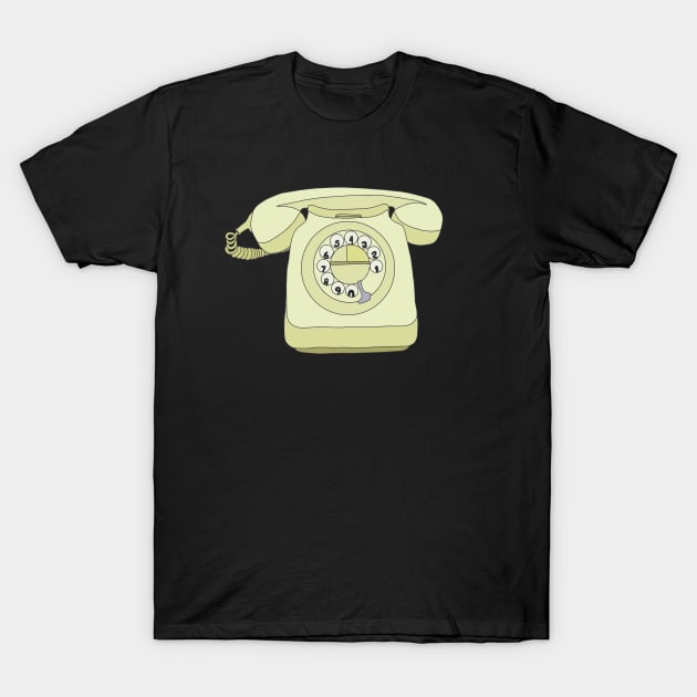 Rotary Phone Dial Old Telephone T-Shirt by DiegoCarvalho